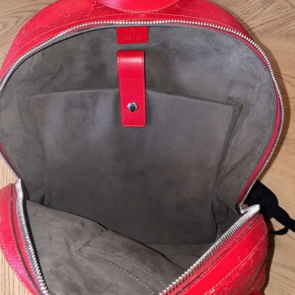 ❤️ Authentic Red Guccissima Leather Backpack - Picture 14 of 17